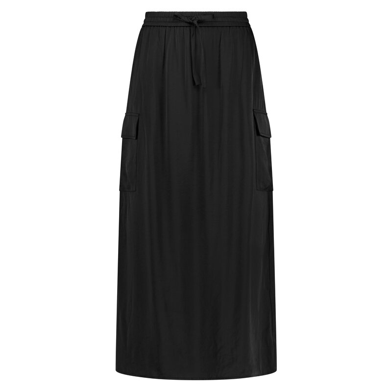 TRAMONTANA TRAMONTANA 25E JUPE CARGO SATIN NOIR