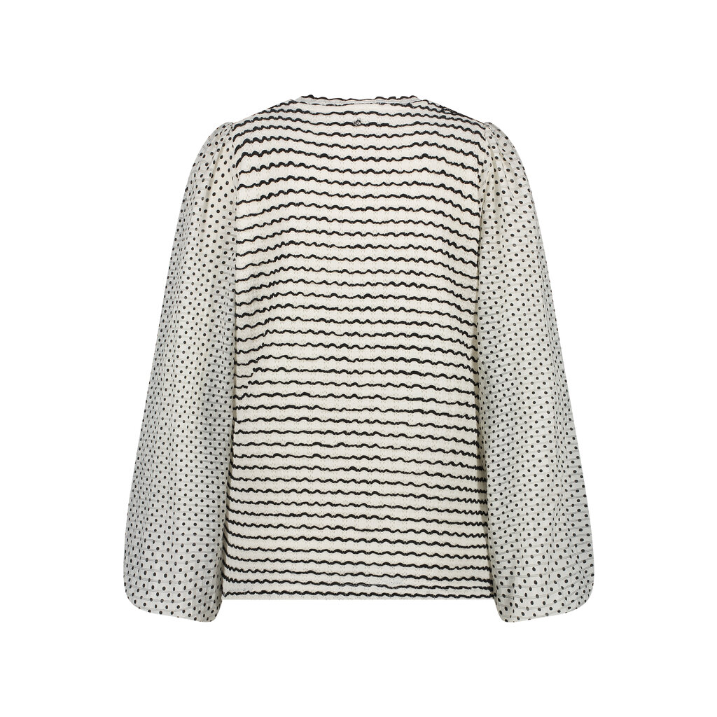 TRAMONTANA TRAMONTANA 25E HAUT POIS ET RAYURES OFFWHITE