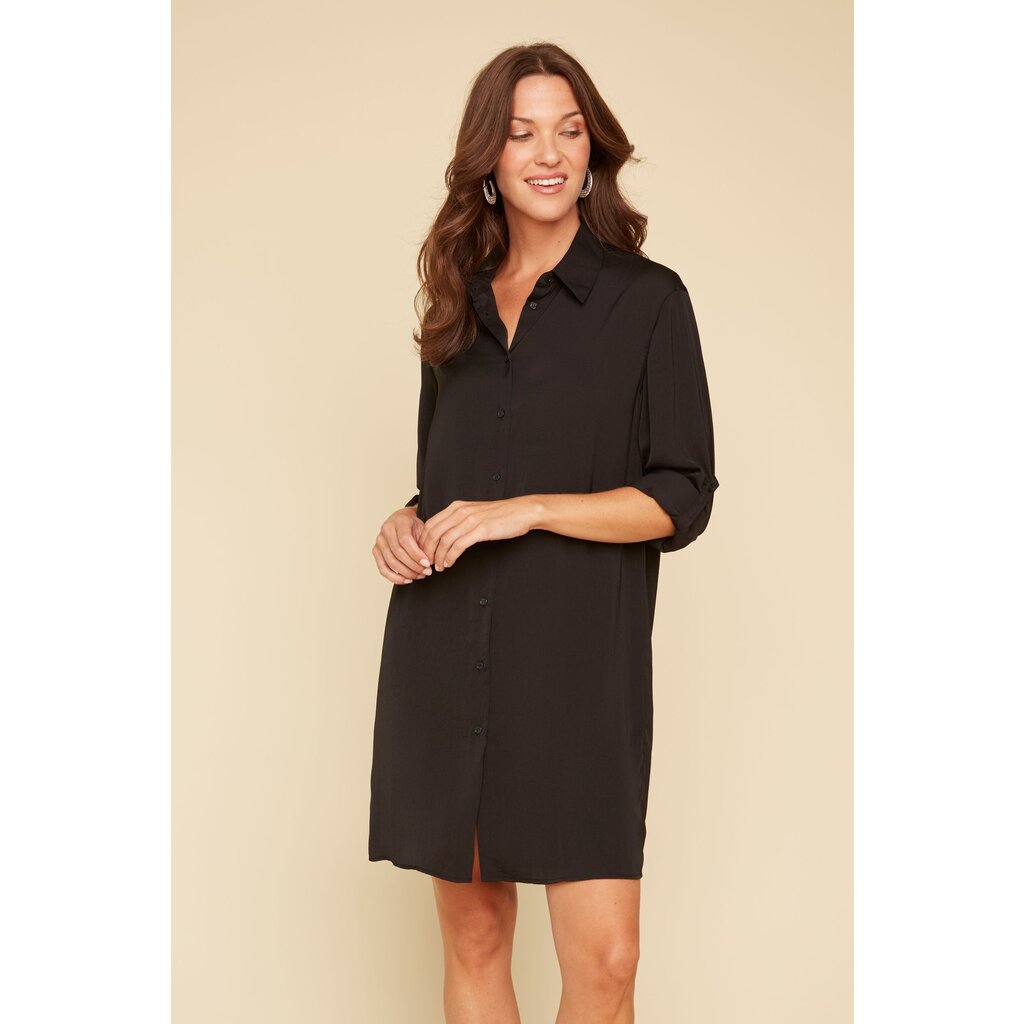 RENUAR RENUAR 25E ROBE CHEMISE M LONGUES AIRFLOW BLACK