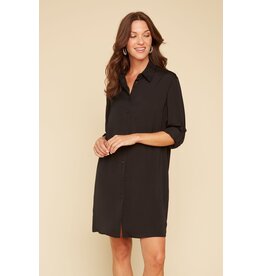 RENUAR RENUAR 25E ROBE CHEMISE M LONGUES AIRFLOW BLACK