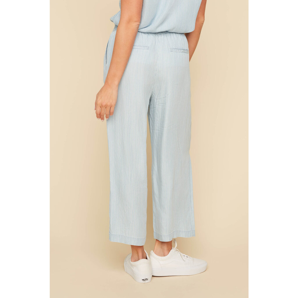 RENUAR RENUAR 25E PANTALON CROP RAYE CHAMBRAY