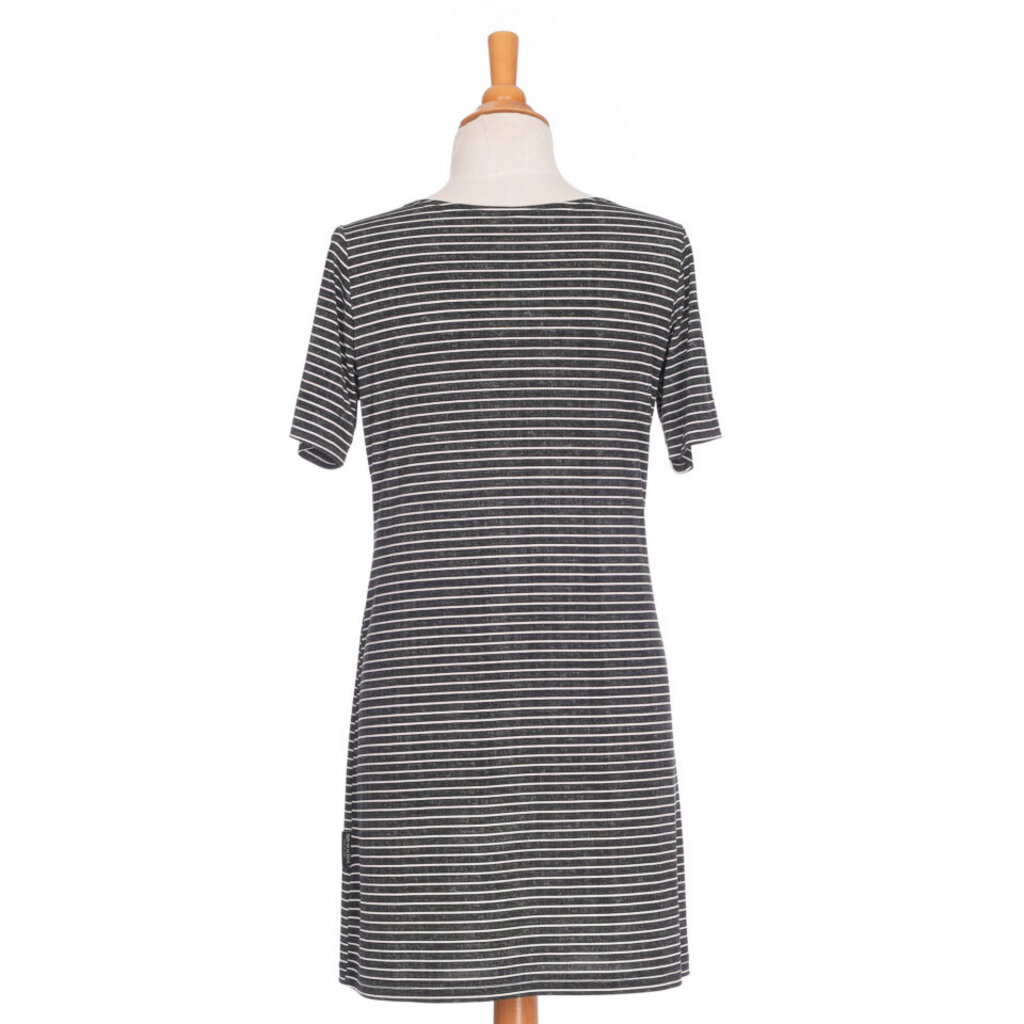 RIEN NE SE PERD TOUT SE CREE RIEN NE SE PERD ROBE BOOGIE RAYE GRIS ET BLANC