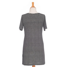 RIEN NE SE PERD TOUT SE CREE RIEN NE SE PERD ROBE BOOGIE RAYE GRIS ET BLANC