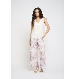 PISTACHE PISTACHE VESTE S MANCHES LIN BLANC