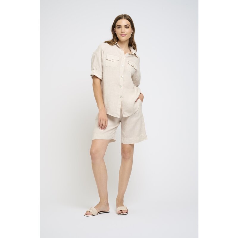 PISTACHE PISTACHE CHEMISE MANCHES 3/4 LIN BEIGE