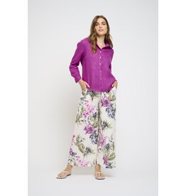 PISTACHE PISTACHE CHEMISE MANCHES 7/8 LIN MAGENTA