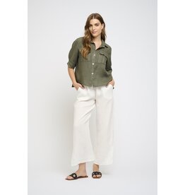 PISTACHE PISTACHE CHEMISE M COURTES LIN GREEN VINE