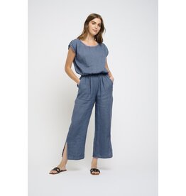 PISTACHE PISTACHE PANTALON LIN AZURE BLUE