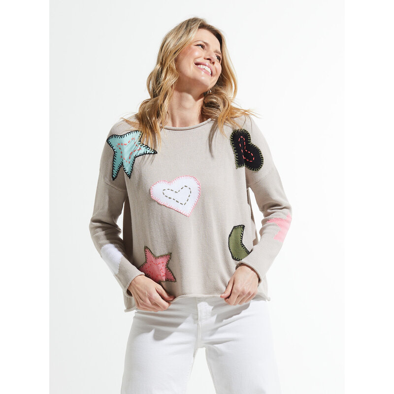 ZAKET AND PLOVER ZAKET AND PLOVER TO THE MOON SWEATER PUTTY