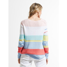 ZAK AND PLOVER CHUNKY COTTON V SWEATER SKY