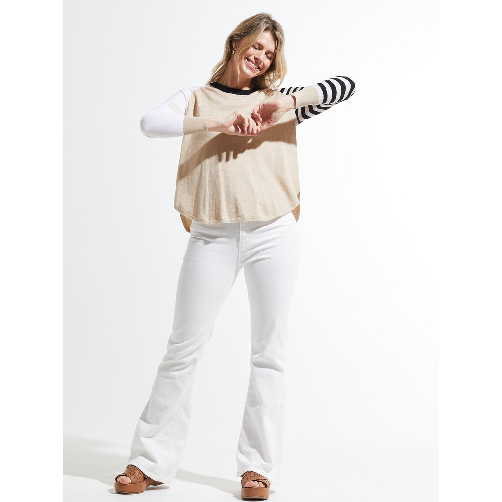 ZAKET AND PLOVER ZAK AND PLOVER SPOTS/STRIPES SWEATER CREMA