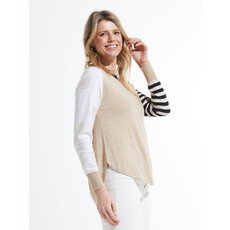 ZAKET AND PLOVER ZAKET AND PLOVER SPOTS/STRIPES SWEATER CREMA