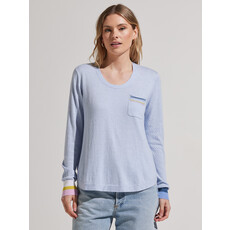 ZAK AND PLOVER POCKET DETAIL SWEATER SKY