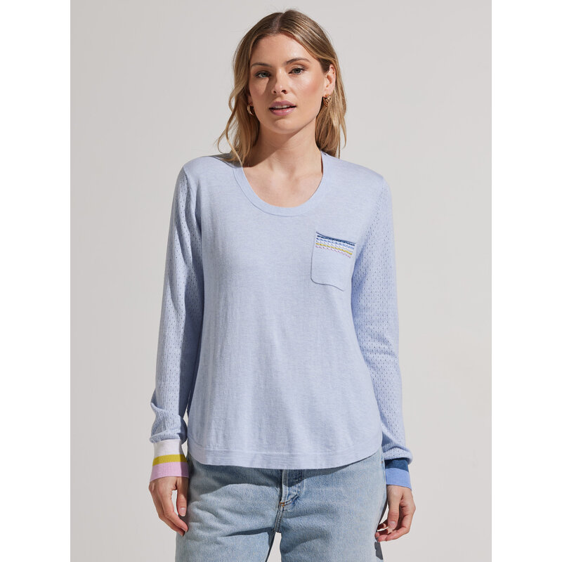 ZAKET AND PLOVER ZAKET AND PLOVER POCKET DETAIL SWEATER SKY
