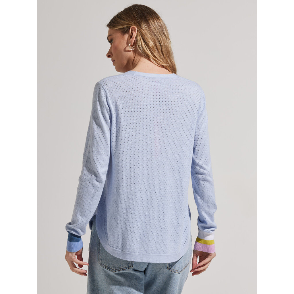 ZAK AND PLOVER POCKET DETAIL SWEATER SKY