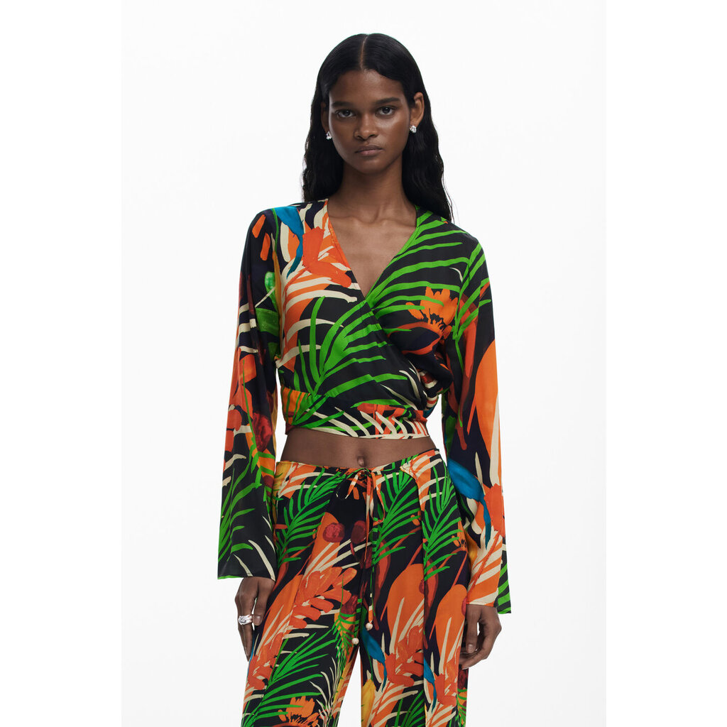 Chemisier Desigual Cache-cœur Taille S (36) – Multicouleur Ethnique – Excellent état