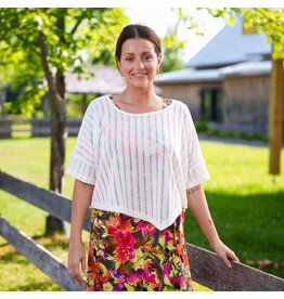 RIEN NE SE PERD TOUT SE CREE RIEN NE SE PERD 25E BOLERO-PONCHO MENUET BLANC O/S