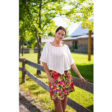 RIEN NE SE PERD TOUT SE CREE RIEN NE SE PERD 25E BOLERO-PONCHO MENUET BLANC O/S