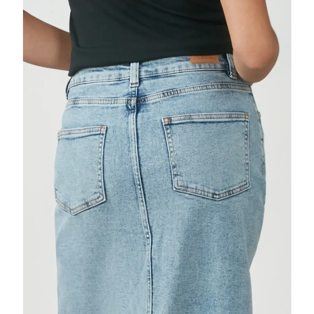 LOLA JEANS LOLA JEANS HIGH RISE MAXI JUPE HALSTON VINTAGE ICE BLUE