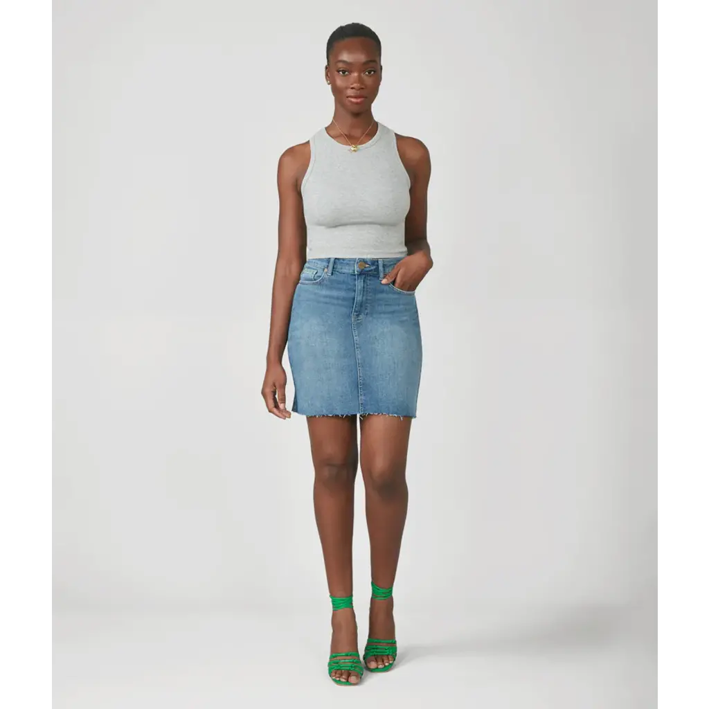 LOLA JEANS LOLA JEANS HIGH RISE MINI JUPE MADDY MORNING DAY LIGHT