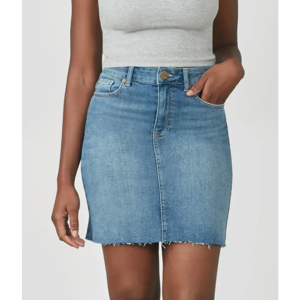 LOLA JEANS LOLA JEANS HIGH RISE MINI JUPE MADDY MORNING DAY LIGHT