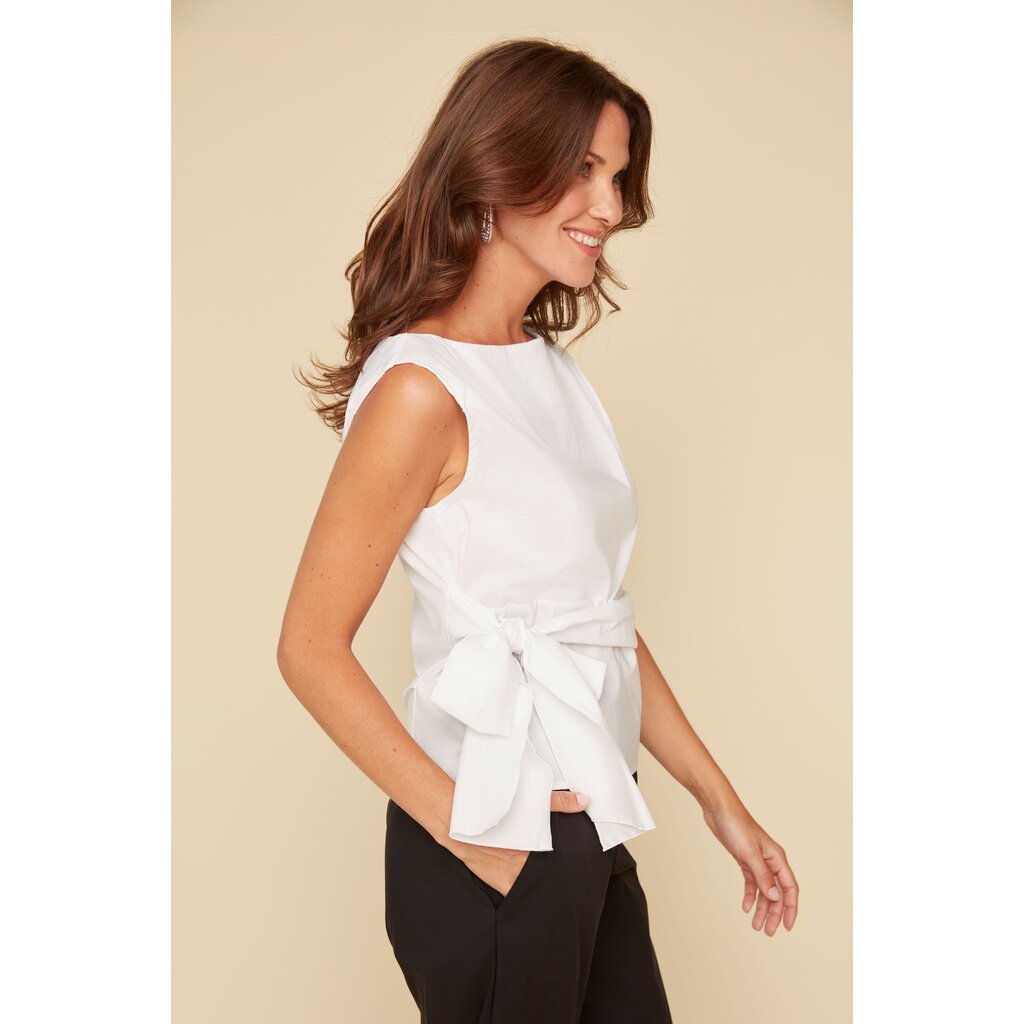 RENUAR RENUAR 25E TOP S MANCHES NOEUD BLANC