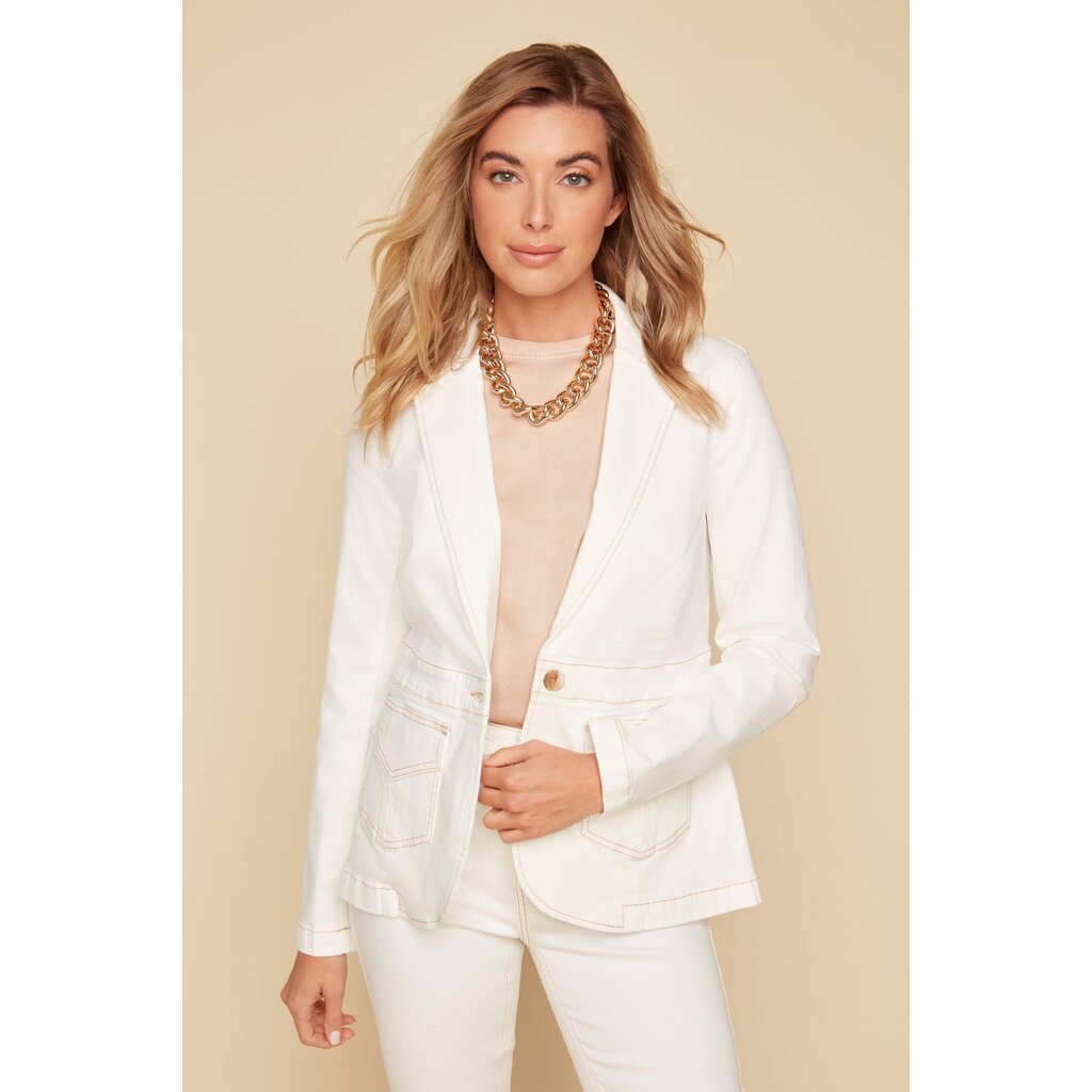 RENUAR RENUAR 25E JACKET JEANS BLANC