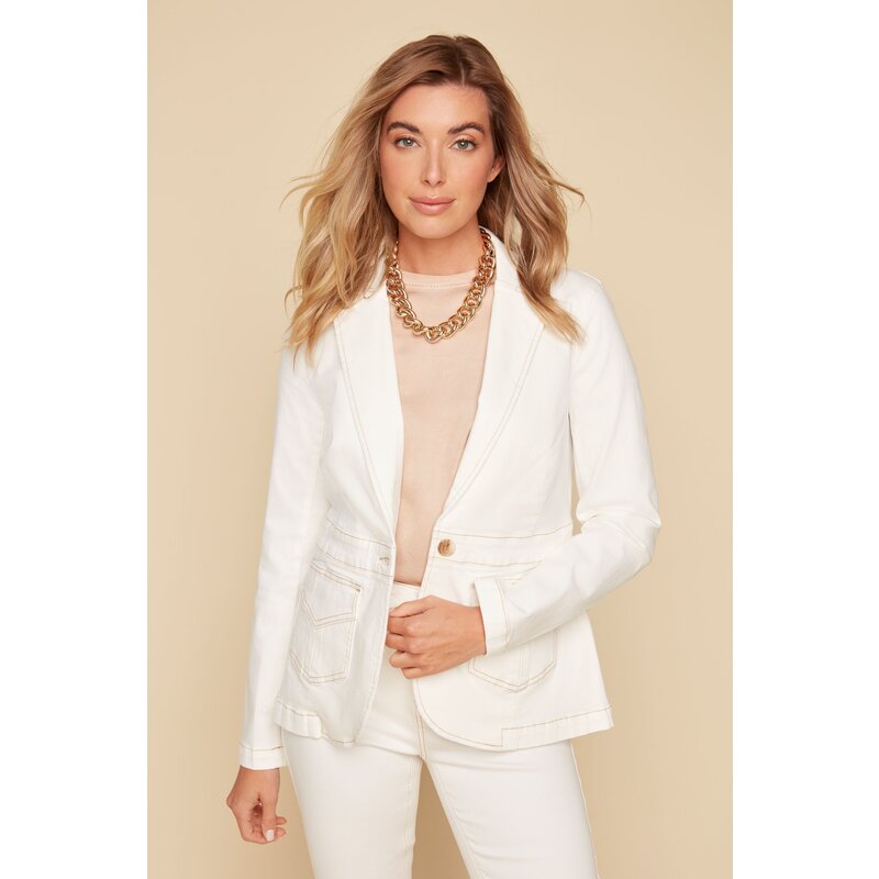 RENUAR RENUAR 25E JACKET JEANS BLANC