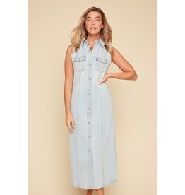 RENUAR RENUAR 25E ROBE S MANCHES JEANS BLEACHED WASH