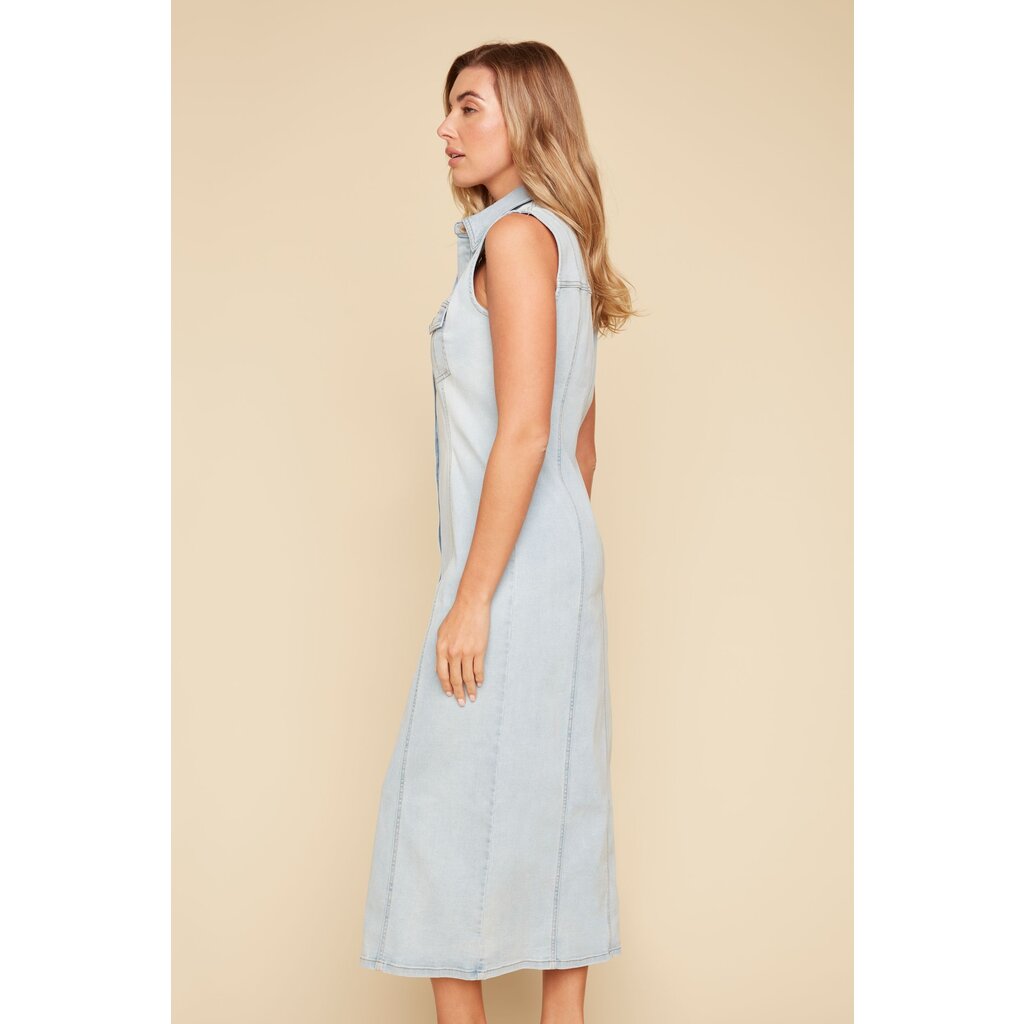 RENUAR RENUAR 25E ROBE S MANCHES JEANS BLEACHED WASH