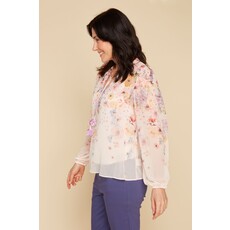 RENUAR RENUAR 25E BLOUSE FLEURS ROSE COMBO