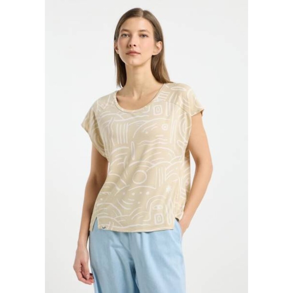 RAGWEAR RAGWEAR 25E TOP GRATEEN PRINT BEIGE