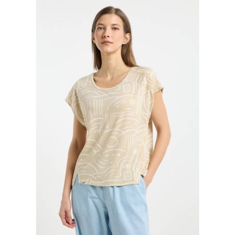 RAGWEAR RAGWEAR 25E TOP GRATEEN PRINT BEIGE