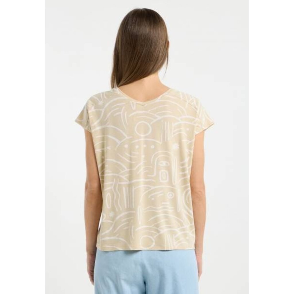 RAGWEAR RAGWEAR 25E TOP GRATEEN PRINT BEIGE