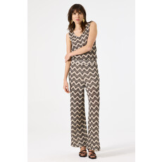 GARCIA GARCIA 25E PANTALONS VAGUES BEIGE/NOIR