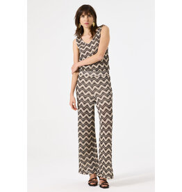 GARCIA GARCIA 25E PANTALONS VAGUES BEIGE/NOIR