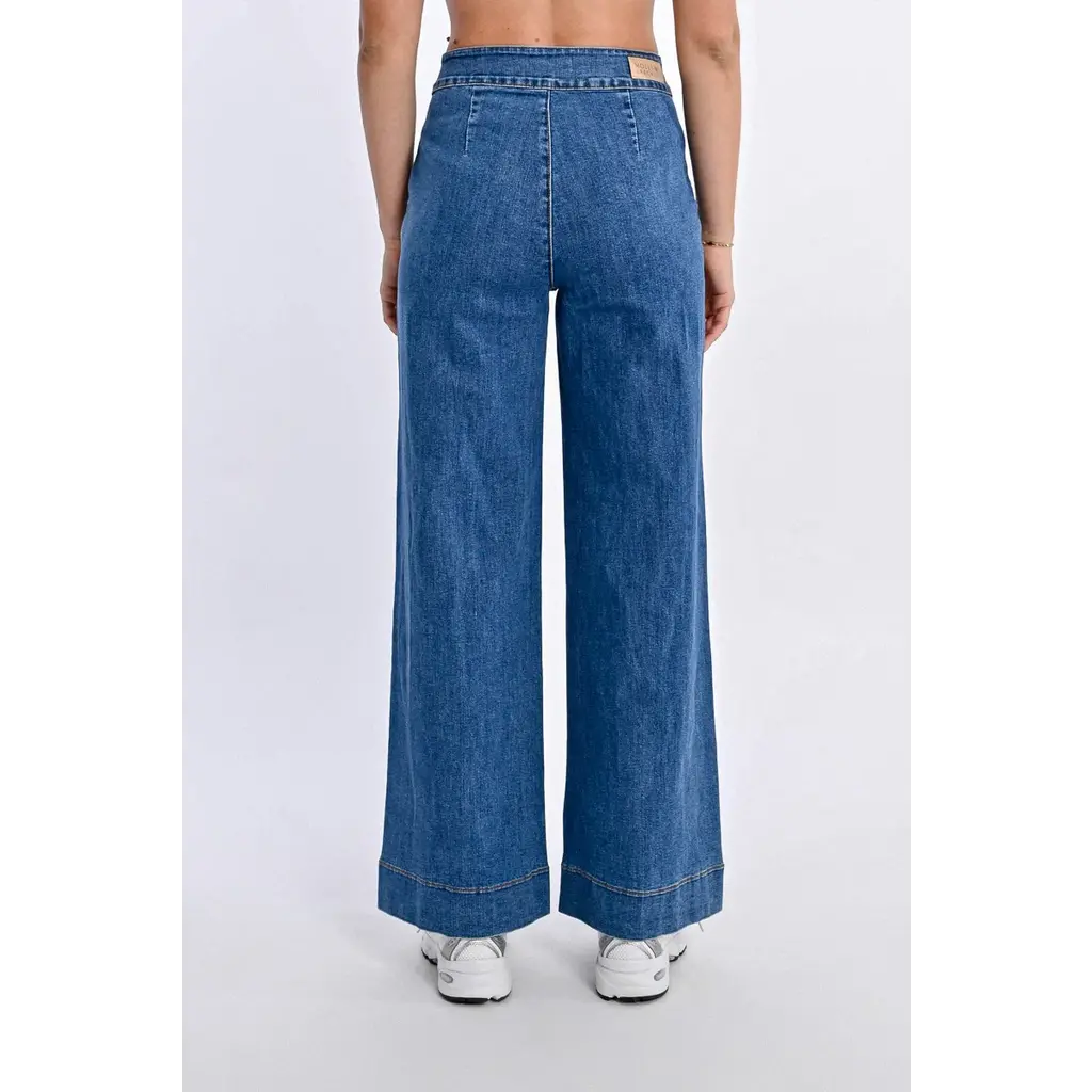 MOLLY BRACKEN MOLLY BRACKEN 25E JEANS EVASE BLEU DENIM