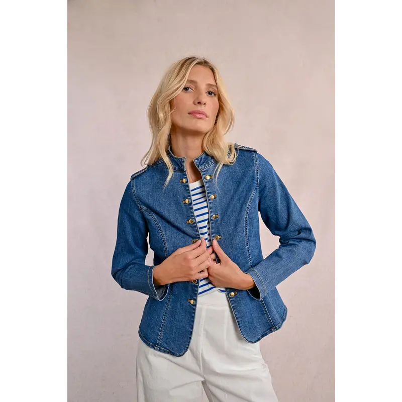 MOLLY BRACKEN MOLLY BRACKEN 25E VESTON JEANS BLEU DENIM