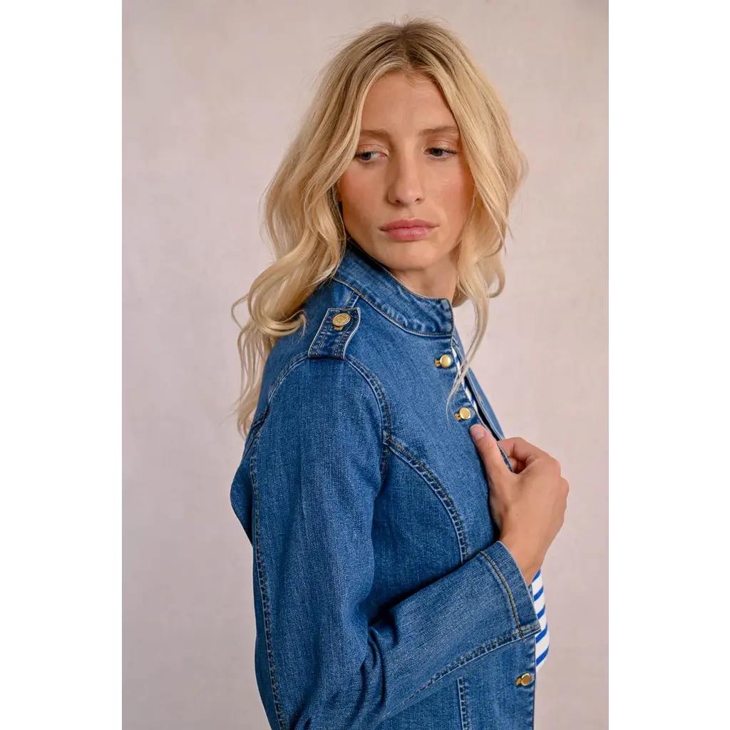 MOLLY BRACKEN MOLLY BRACKEN 25E VESTON JEANS BLEU DENIM