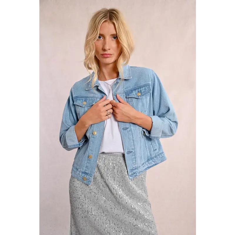MOLLY BRACKEN MOLLY BRACKEN 25E JACKET JEANS BLEU DENIM