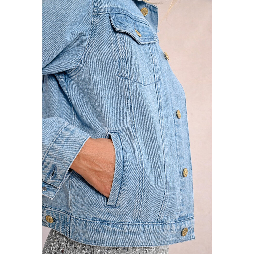 MOLLY BRACKEN MOLLY BRACKEN 25E JACKET JEANS BLEU DENIM
