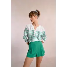 MOLLY BRACKEN MOLLY BRACKEN 25E TOP TRICOT BLANC LIGNES VERTES