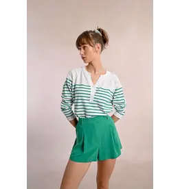 MOLLY BRACKEN MOLLY BRACKEN 25E TOP TRICOT BLANC LIGNES VERTES