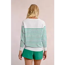 MOLLY BRACKEN MOLLY BRACKEN 25E TOP TRICOT BLANC LIGNES VERTES