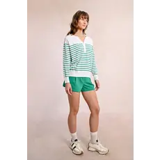 MOLLY BRACKEN MOLLY BRACKEN 25E TOP TRICOT BLANC LIGNES VERTES