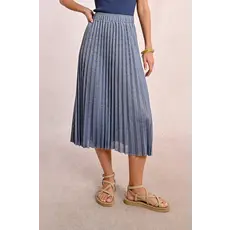 MOLLY BRACKEN MOLLY BRACKEN 25E JUPE BRILLANTE PLIS BLEU