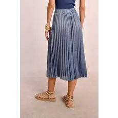 MOLLY BRACKEN MOLLY BRACKEN 25E JUPE BRILLANTE PLIS BLEU