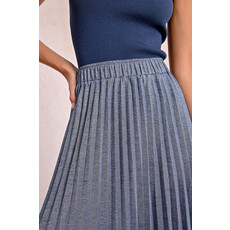 MOLLY BRACKEN MOLLY BRACKEN 25E JUPE BRILLANTE PLIS BLEU