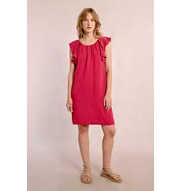 MOLLY BRACKEN MOLLY BRACKEN 25E ROBE MANCHES A VOLANTS FRAMBOISE