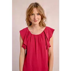 MOLLY BRACKEN MOLLY 25E ROBE MANCHES A VOLANTS FRAMBOISE